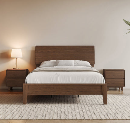 Arezzo Solid Wood Bed Frame - Claro Walnut - Proferlo Furniture AustraliaB1022A - 153Proferlo Furniture AustraliaBedframe