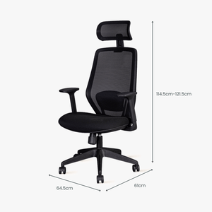 Formia Office Chair with Backrest - Proferlo Furniture AustraliaGW - 7206 - 1 - BLACKProferlo Furniture AustraliaOffice Chair