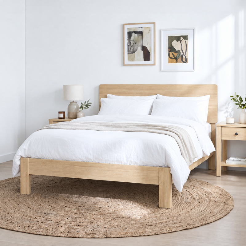 Modena Bed Frame, Oak