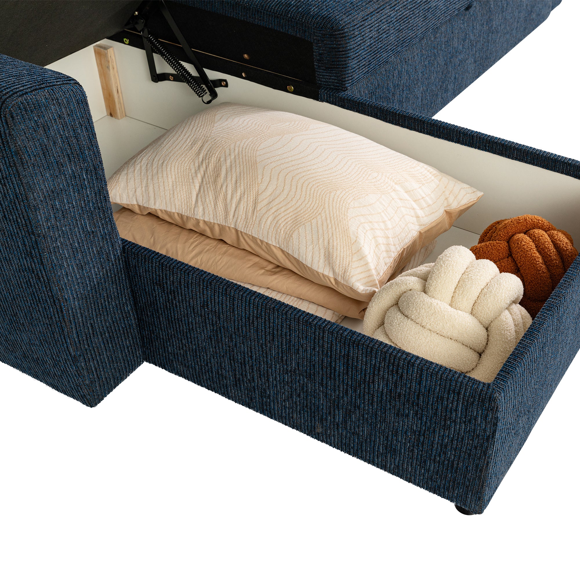 Nola 3 Seater Sofa Bed w/ Storage Chaise