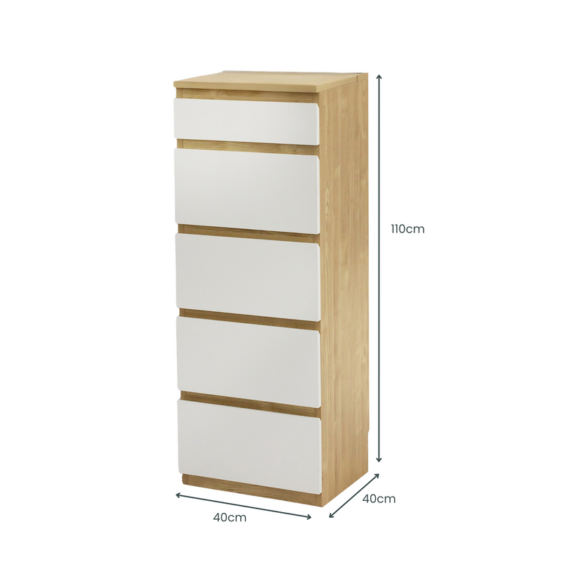 Sotta 5 Drawers Dresser with Mirror