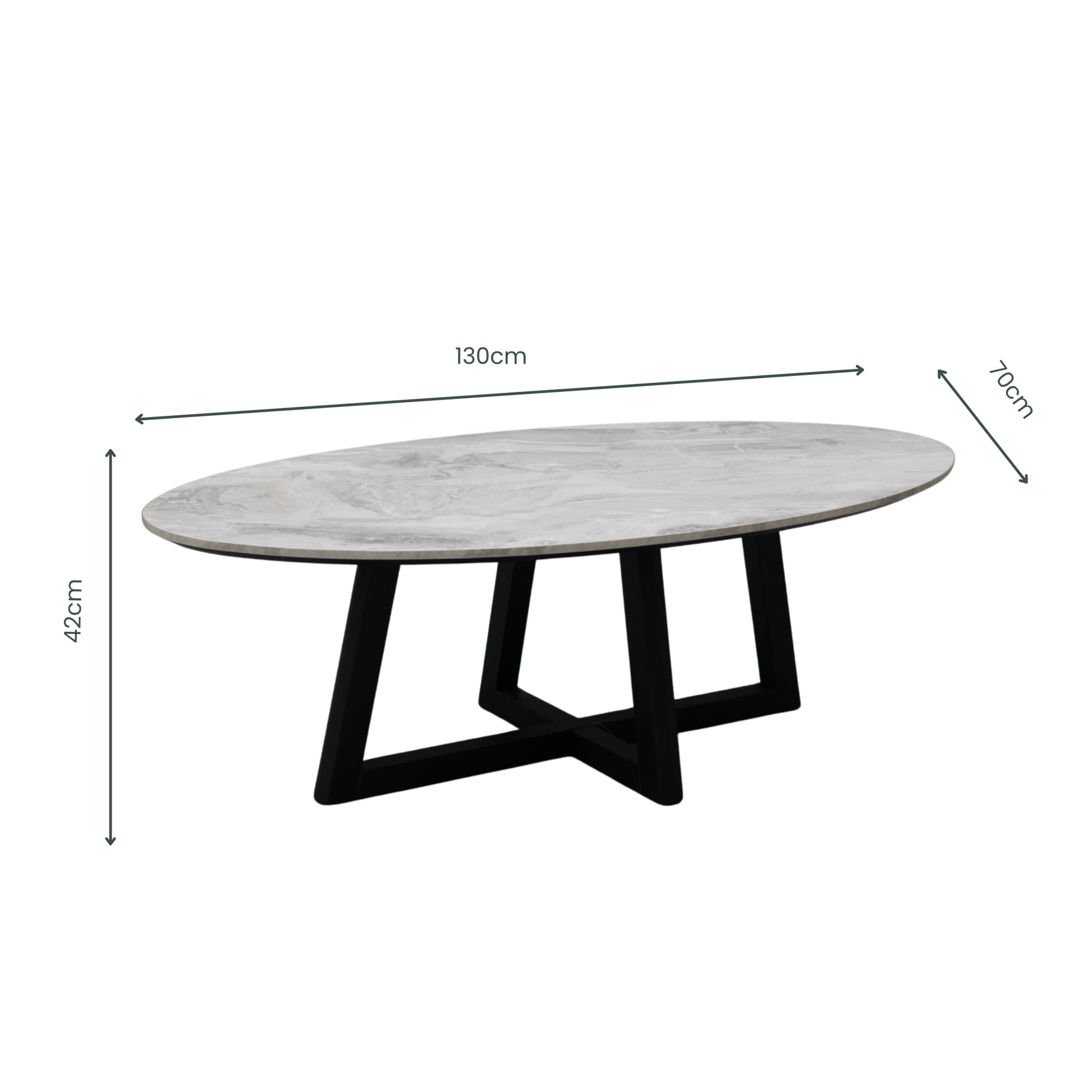 Morra oval - shaped Coffee Table - Proferlo Furniture AustraliaE6030 - 1307 - M64SSC/V31EBOProferlo Furniture AustraliaCoffee Table