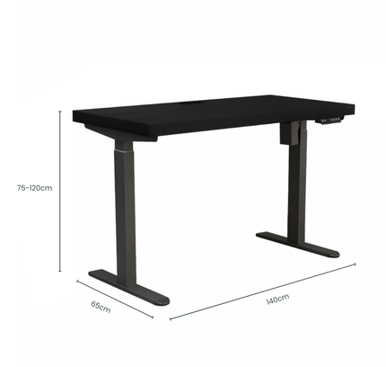 Asti Electric Standing Desk + Charging Ports - 1.4M