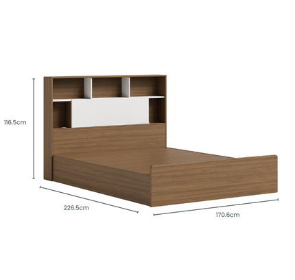 Polia Gas-Lift Storage Bed + Mattress Set (Olympic Queen)