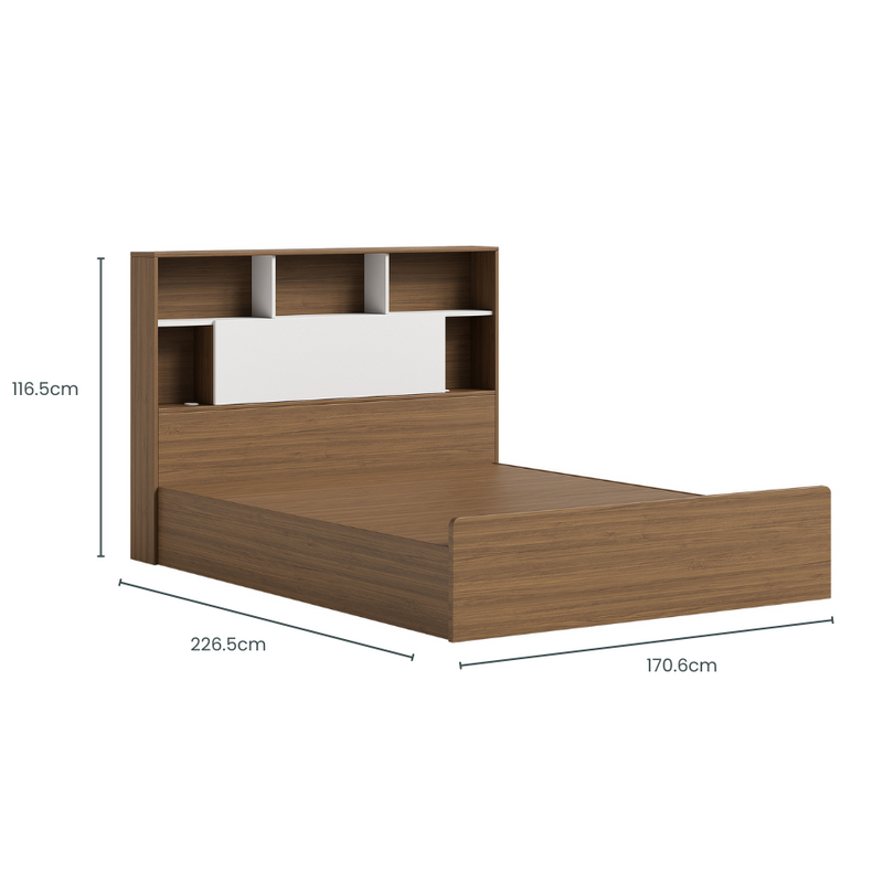 Polia Gas-Lift Storage Bed + Mattress Set (Olympic Queen)