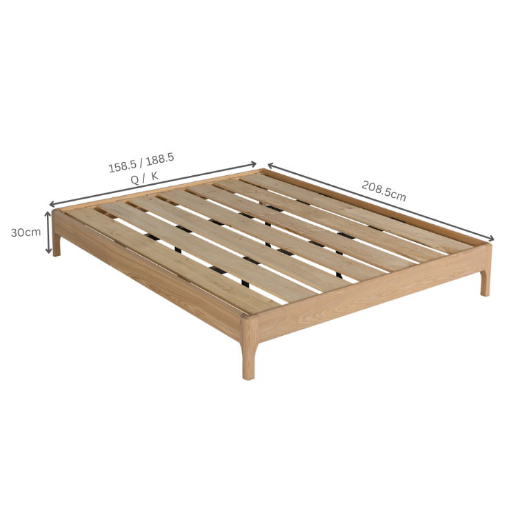 Aria Solid Wood Bed Base – bedframe, gallery view 14