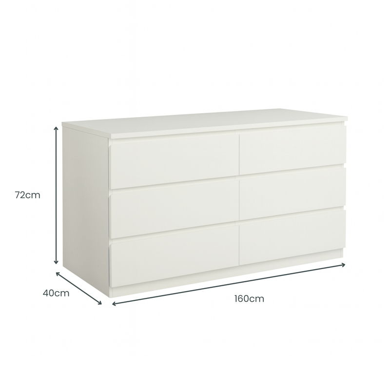 Sotta 6-Drawer Chest & Extension Table