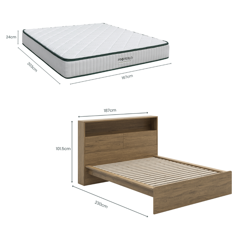 Platsa Storage Bed + Mattress Set (Olympic Queen)
