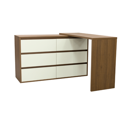 Polia 6 Drawer Chest + Extension Table