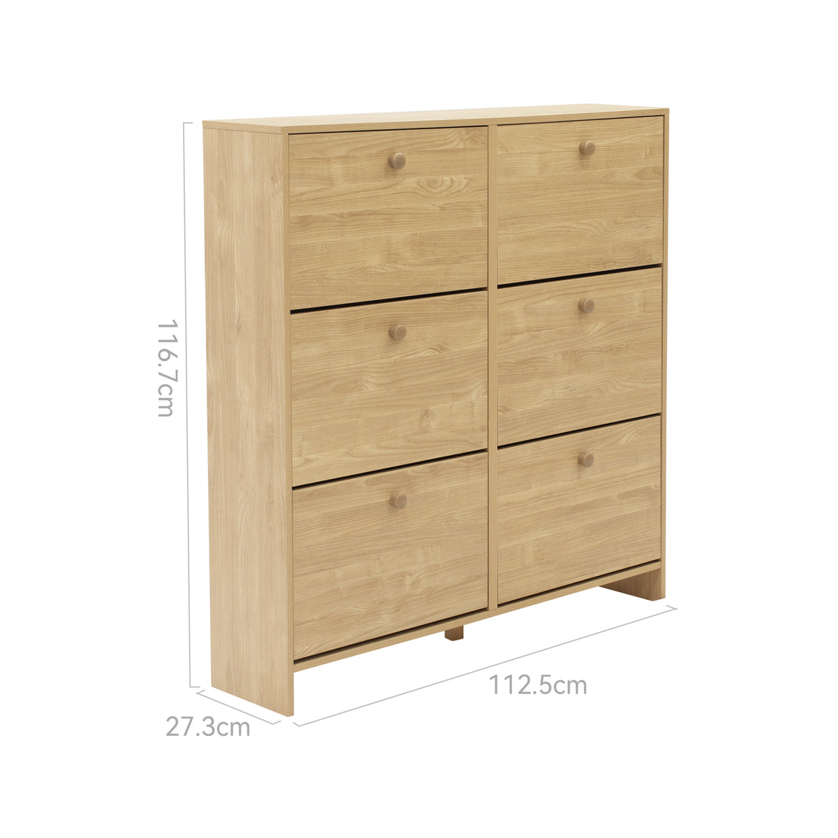 Sisco 6 drawer Shoe Cabinet – engineered wood, gallery view 8