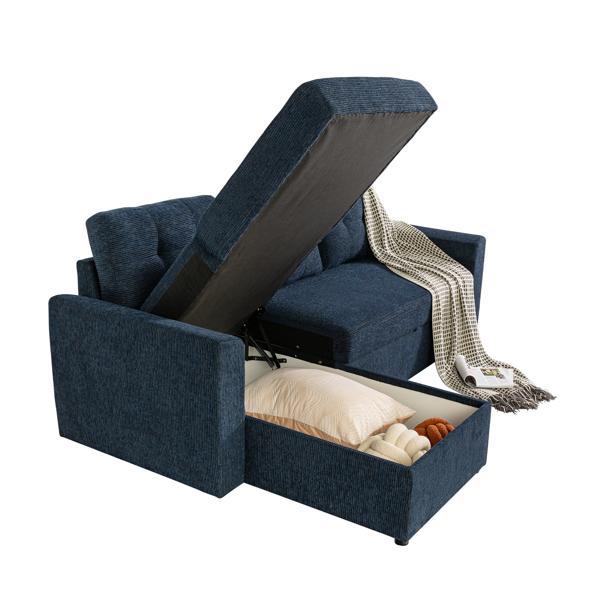 Nola 3 Seater Sofa Bed w/ Storage Chaise