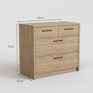 Platsa 4 Drawer Lowboy - Proferlo Furniture AustraliaG5012-4-M05SOA-2Proferlo Furniture AustraliaLowboy
