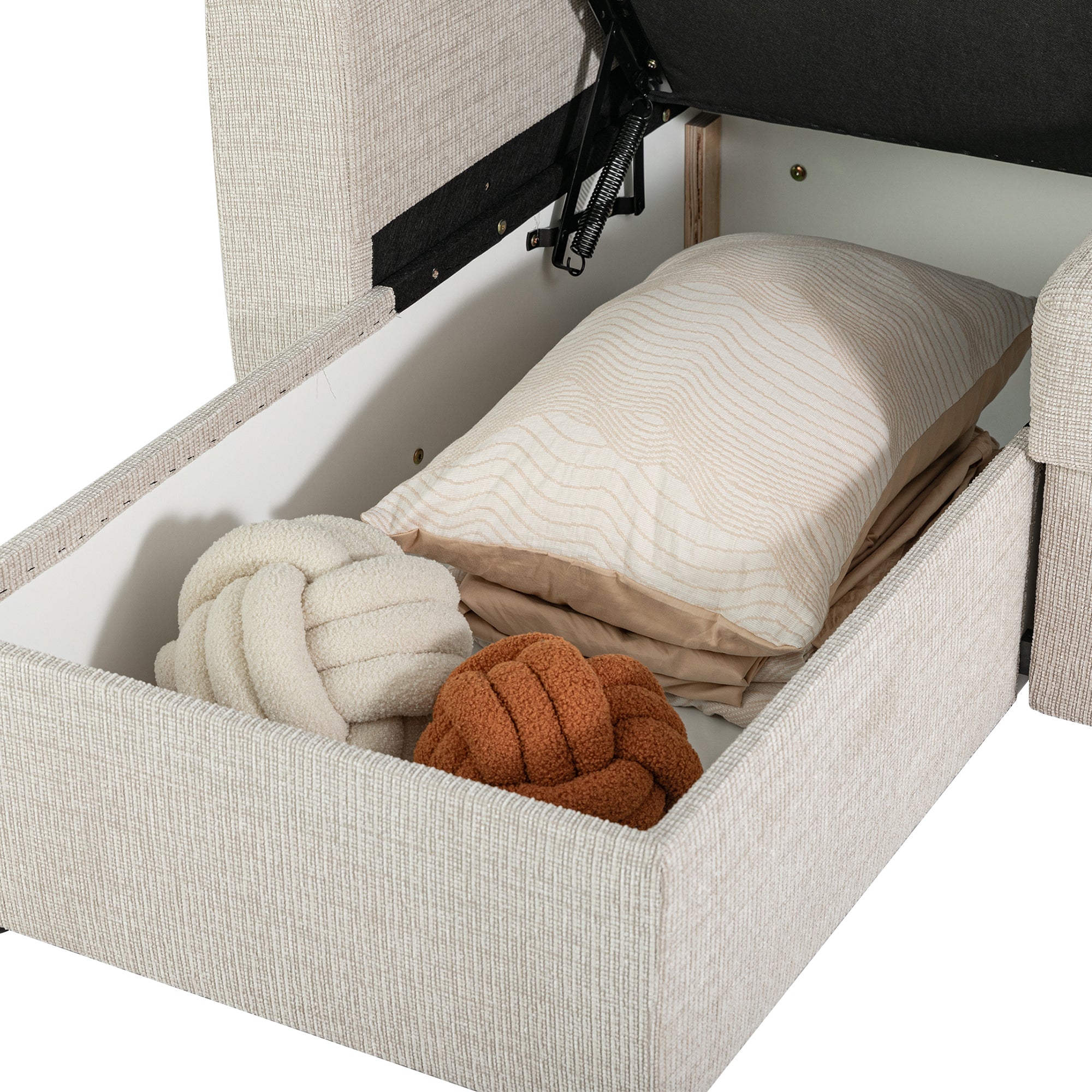 Nola 3 Seater Sofa Bed w/ Storage Chaise
