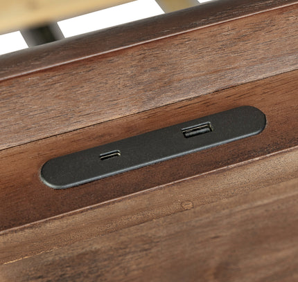 Arezzo Solid Wood Bed Frame - Claro Walnut