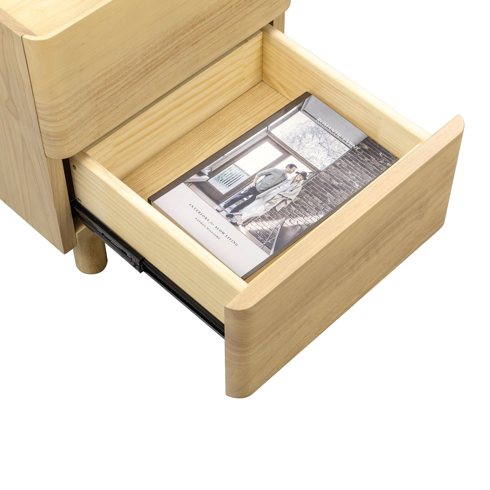 Aria Solid Wood Bedside Table