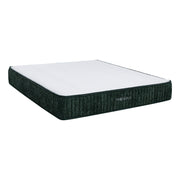 Riano medium-soft mattress with green knit border and quilted top