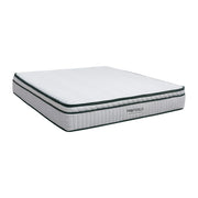 Marche plush white pillow-top mattress with grey piping