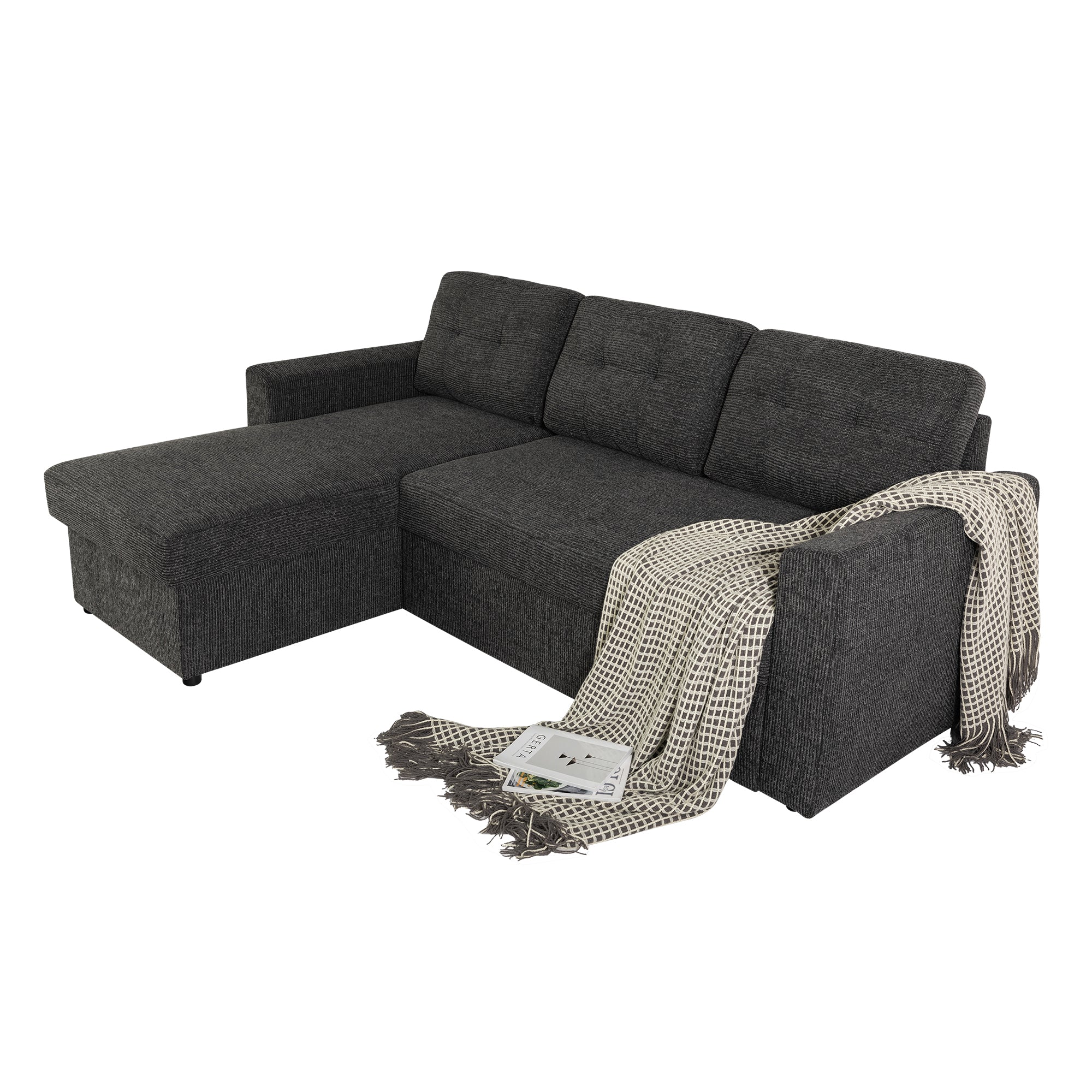 Nola 3 Seater Sofa Bed w/ Storage Chaise