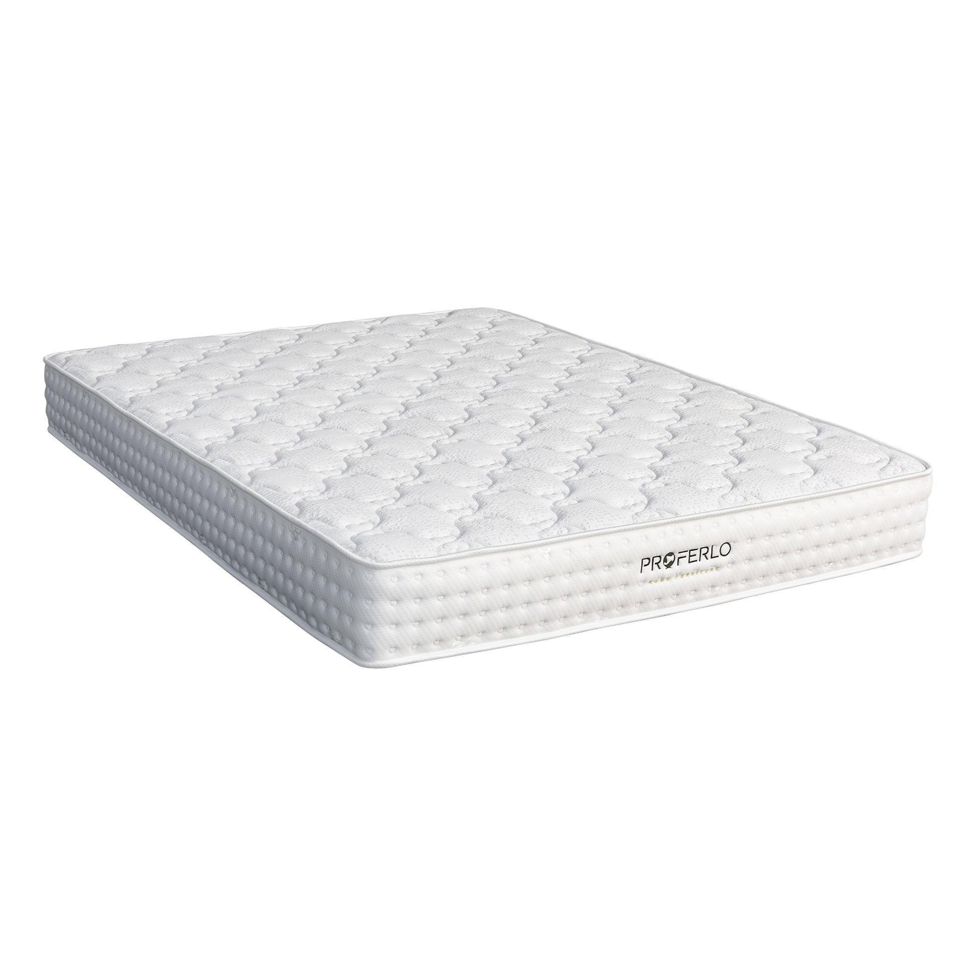 Cutro pocket spring mattress with white organic cotton cover