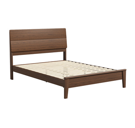 Arezzo Solid Wood Bed Frame - Claro Walnut