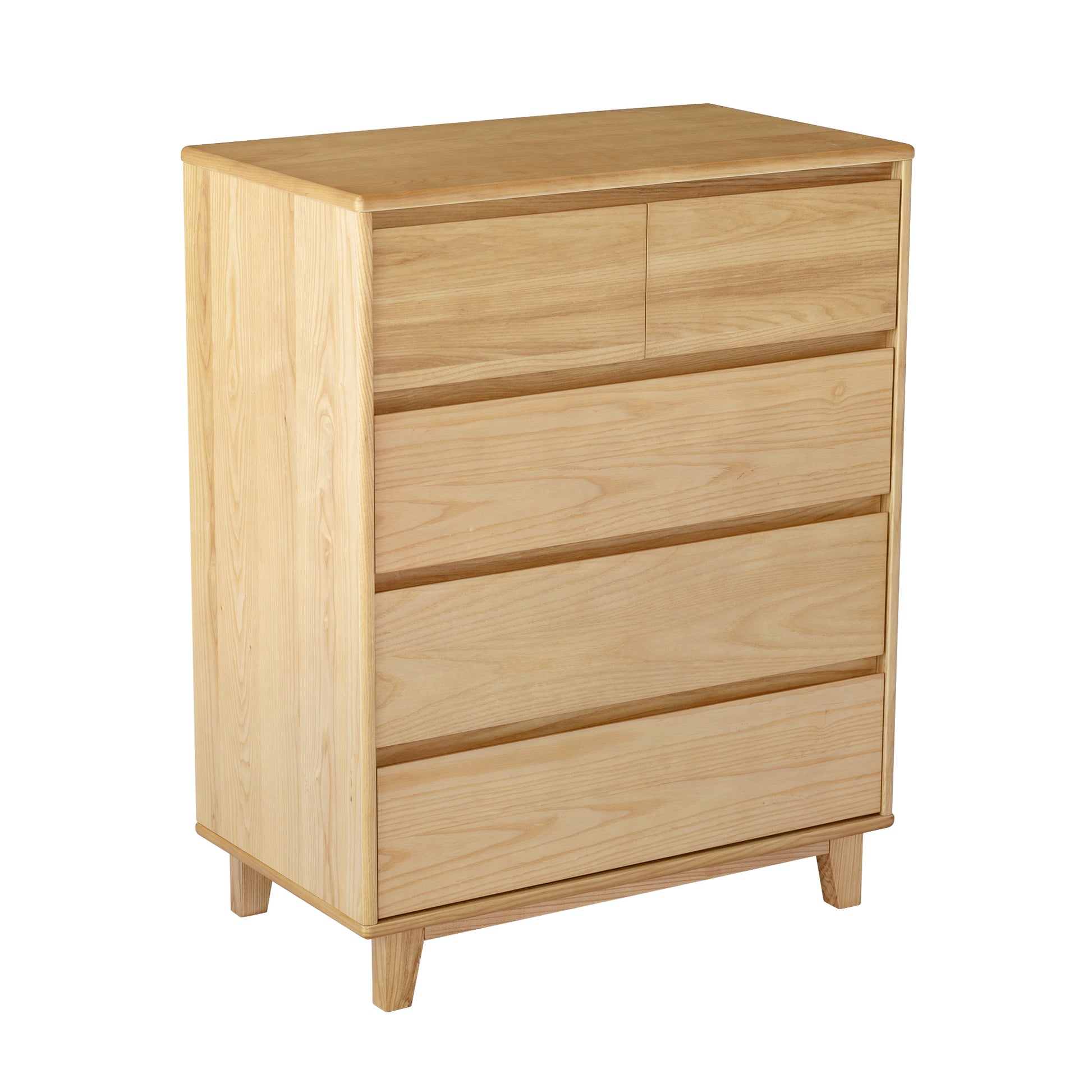 Arezzo 2 Over 3 Tallboy in natural Wood finish