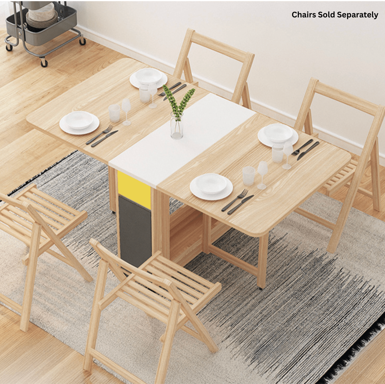 Lecce Foldable Dining Table 1.4M