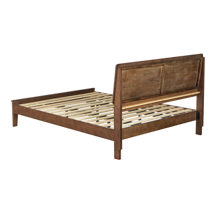 Arezzo Solid Wood Bed Frame - Claro Walnut