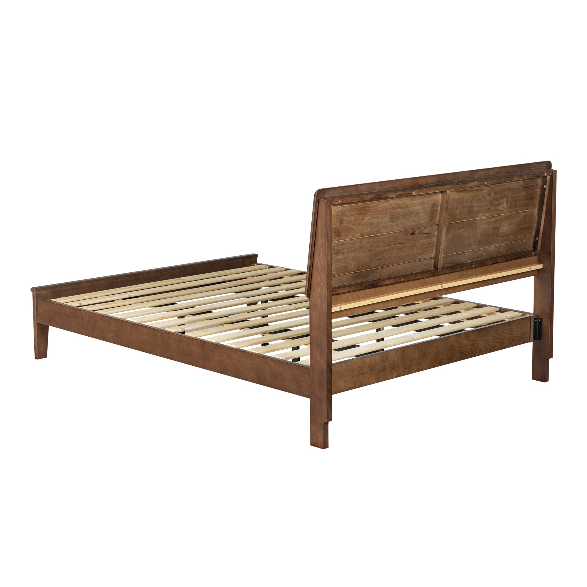 Arezzo Solid Wood Bed Frame - Claro Walnut