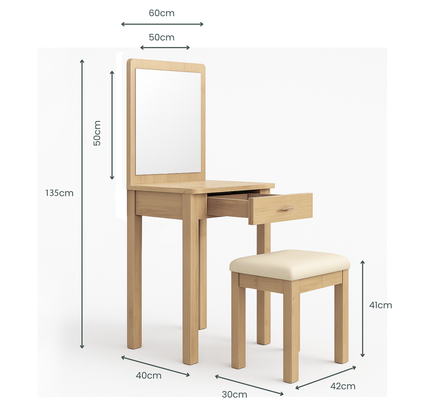Trani Dresser with Stool