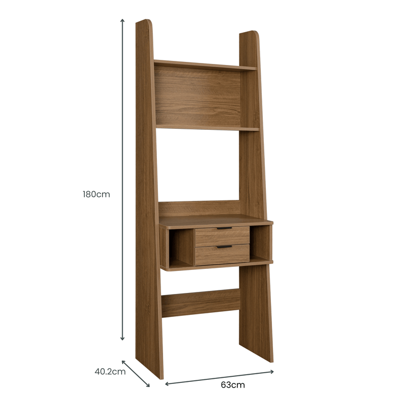 Polia 2 Drawer Office Desk with Shelf