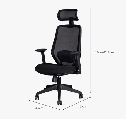 Formia Office Chair with Backrest - Proferlo Furniture AustraliaGW - 7206 - 1 - BLACKProferlo Furniture AustraliaOffice Chair