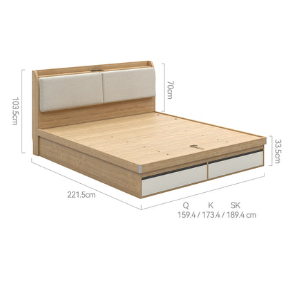 Turin Storage Bed Base