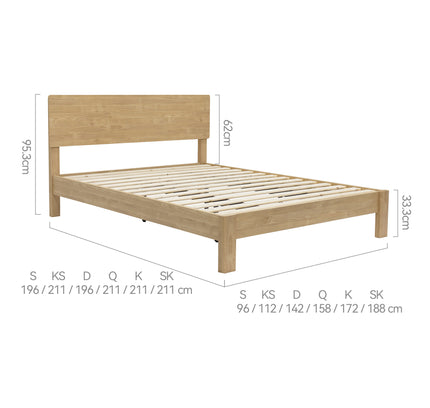 Modena Bed Frame, Oak