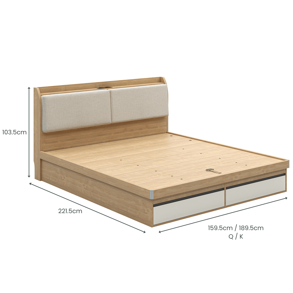 Turin Storage Bed Base - Proferlo Furniture AustraliaB1090-153-M88/M11/M19-3Proferlo Furniture AustraliaBedframe