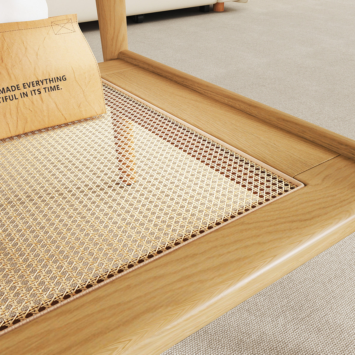 Remini Ceramic Top Coffee Table – solid wood, gallery view 3