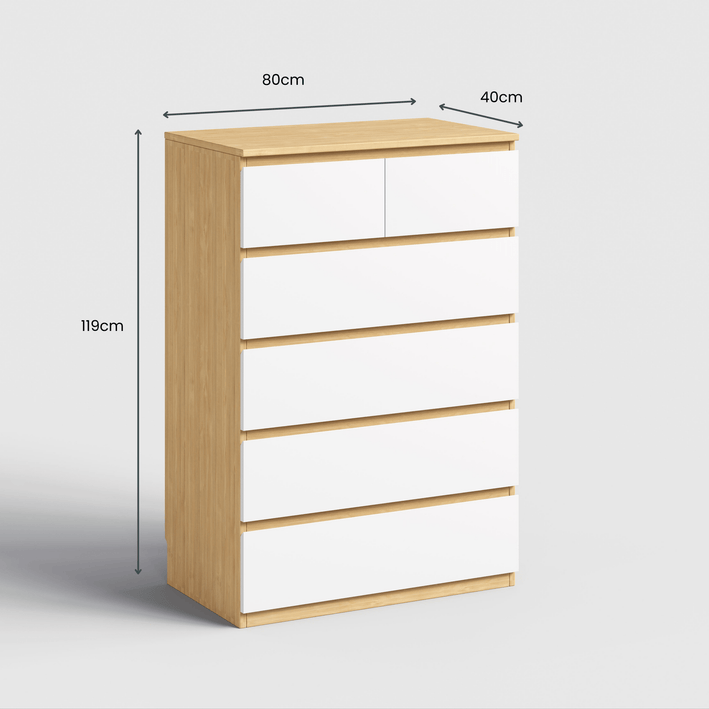 Sotta 6 Drawer Tallboy - Proferlo Furniture AustraliaG5481A - 6 - M88/M11 - 2Proferlo Furniture AustraliaTallboy