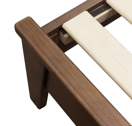 Arezzo Solid Wood Bed Frame - Claro Walnut