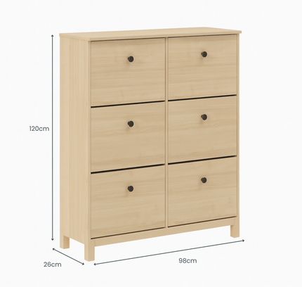 Modica 6 Drawer Shoe Cabinet - Proferlo Furniture AustraliaG5486 - 0912 - M88Proferlo Furniture AustraliaShoe Cabinet