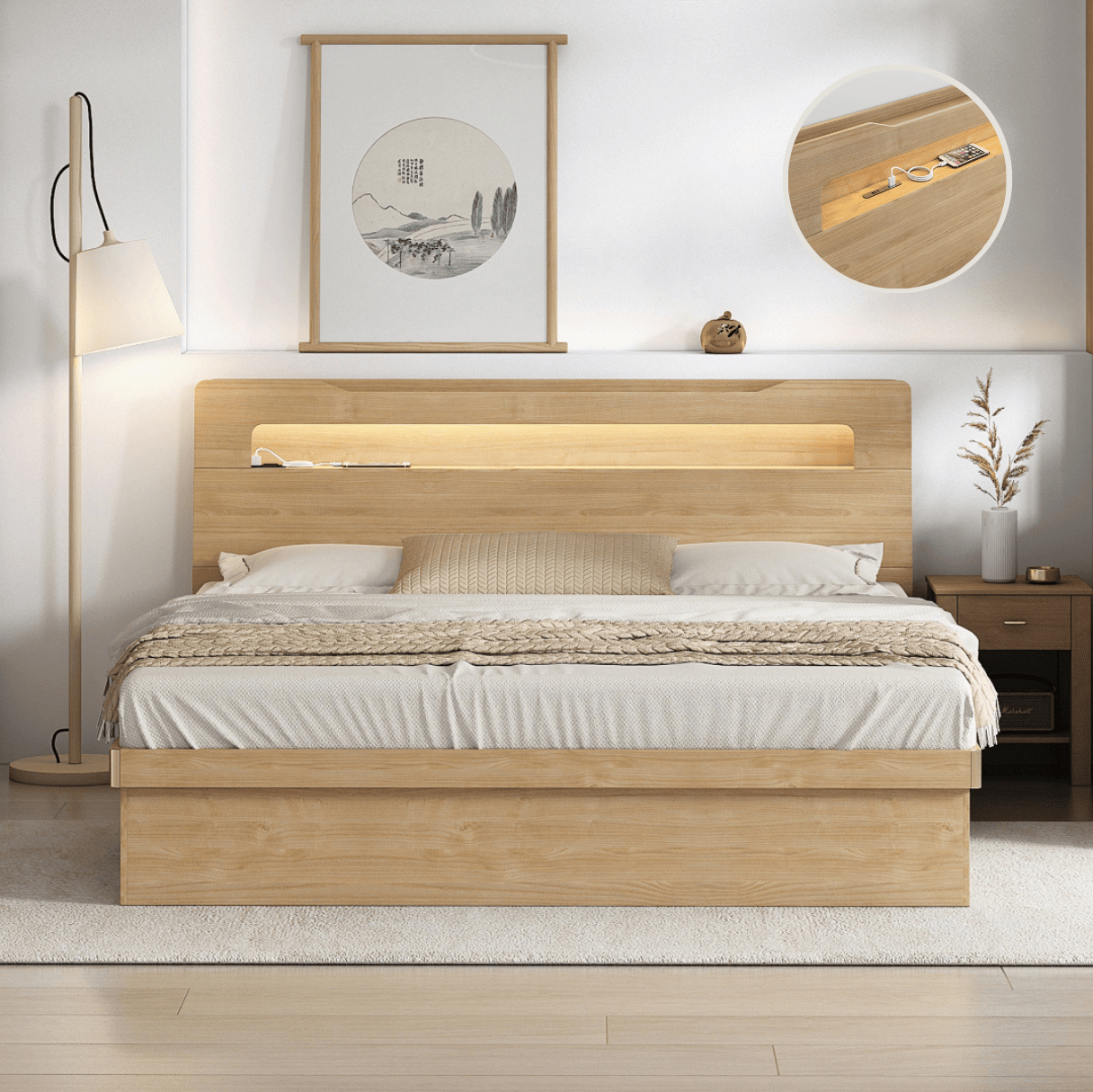 Doria Gas-Lift Storage Bed Frame
