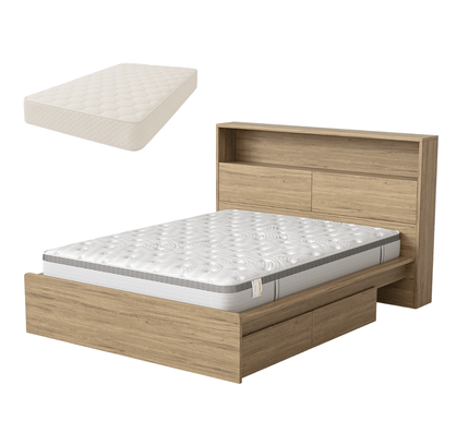 Platsa Storage Bed + Mattress Set (Olympic Queen)