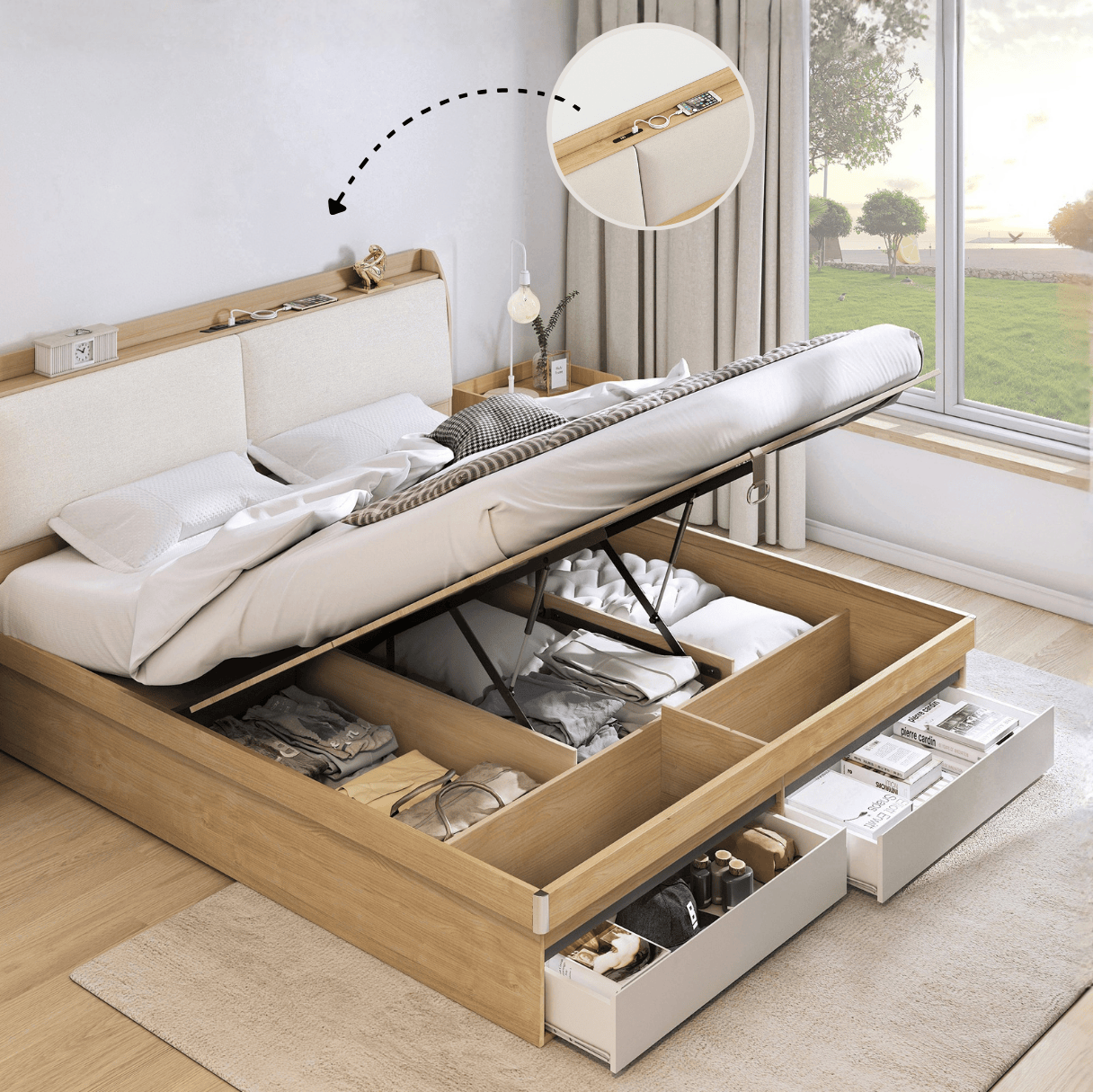 Turin Gas-Lift Storage Bed Base