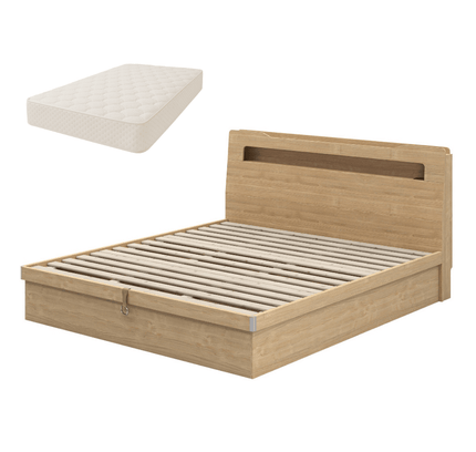 Doria Storage Bed + Mattress Set (Olympic Queen)