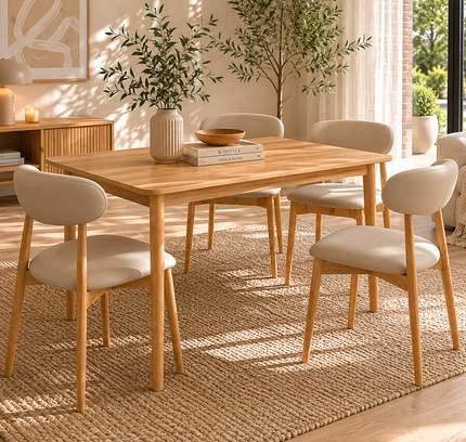 Legnano Solid Wood Dining Table - 1.6M