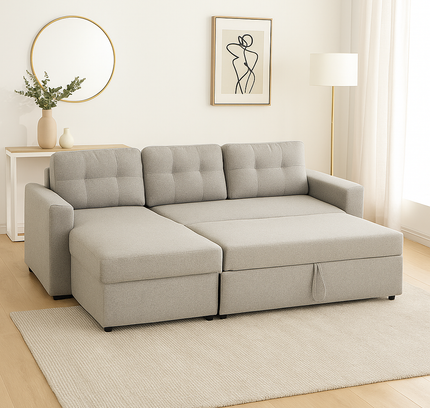 Nola 3 Seater Sofa Bed w/ Storage Chaise