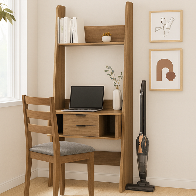 Polia 2 Drawer Office Desk with Shelf