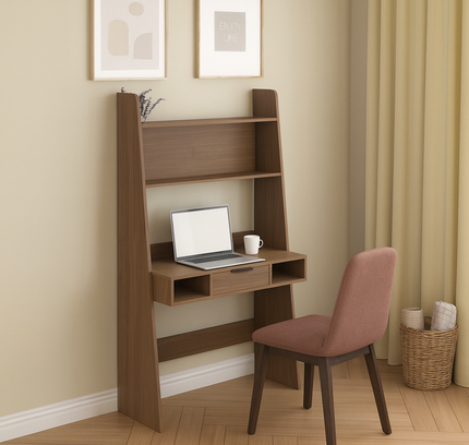 Polia Office Desk with Shelf