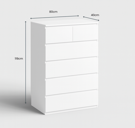 Sotta 6 Drawer Tallboy
