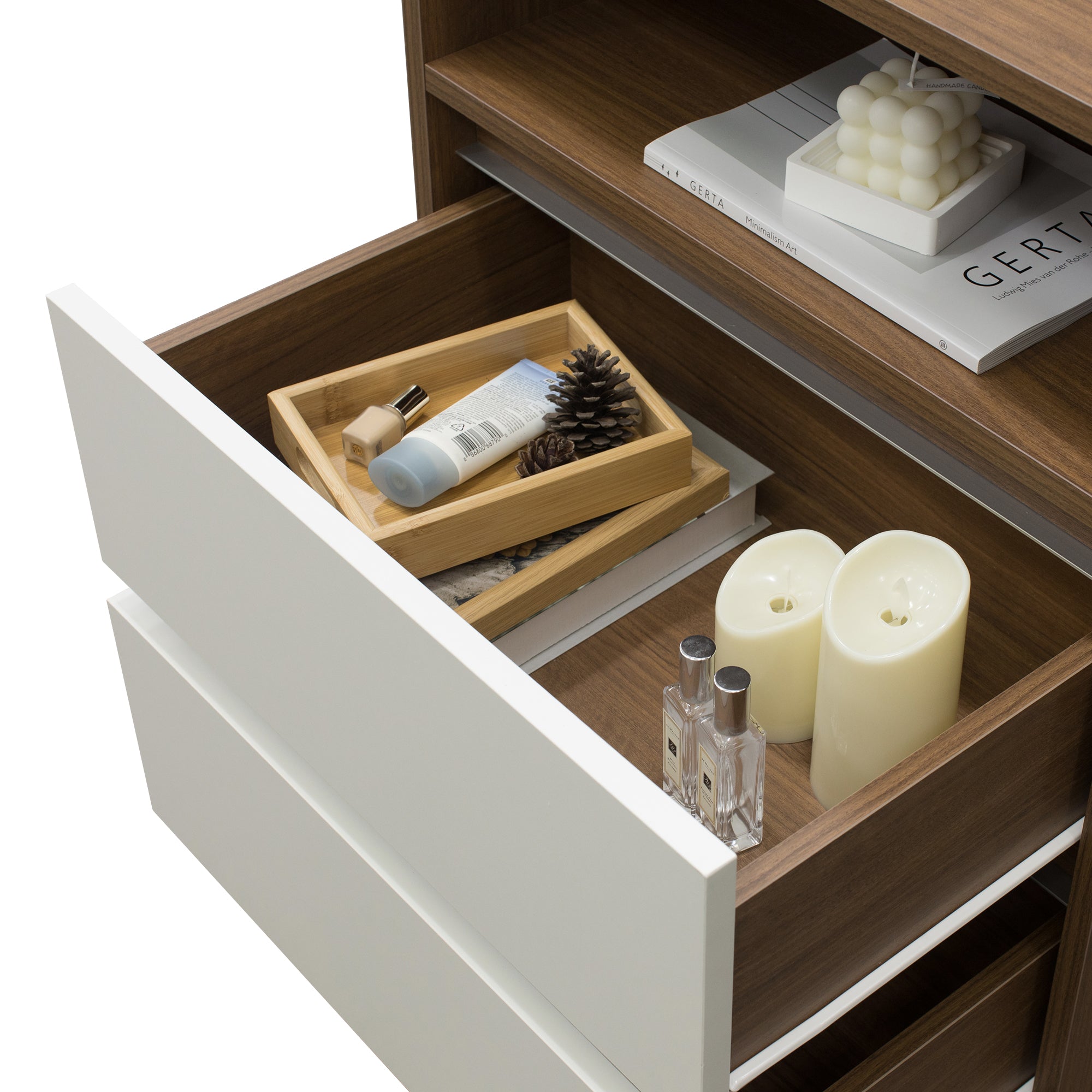 Polia 2 Drawer Compartment Lowboy - Proferlo Furniture AustraliaG5032 - 2 - M89/M11Proferlo Furniture AustraliaLowboy