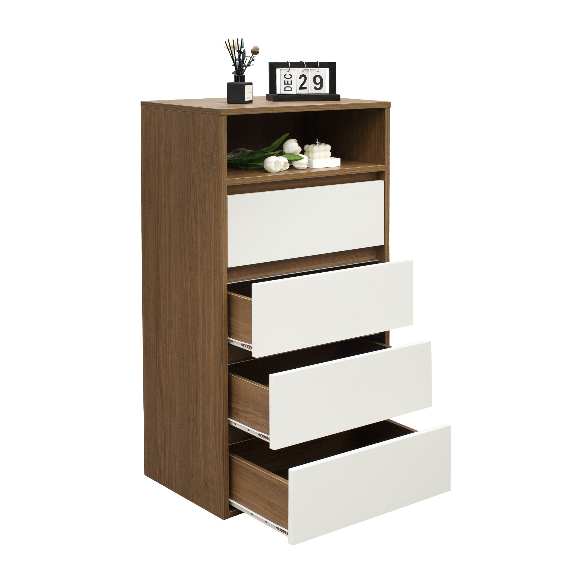 Polia 4 Drawer Compartment Tallboy - Proferlo Furniture AustraliaG5032 - 4 - M89/M11Proferlo Furniture AustraliaTallboy
