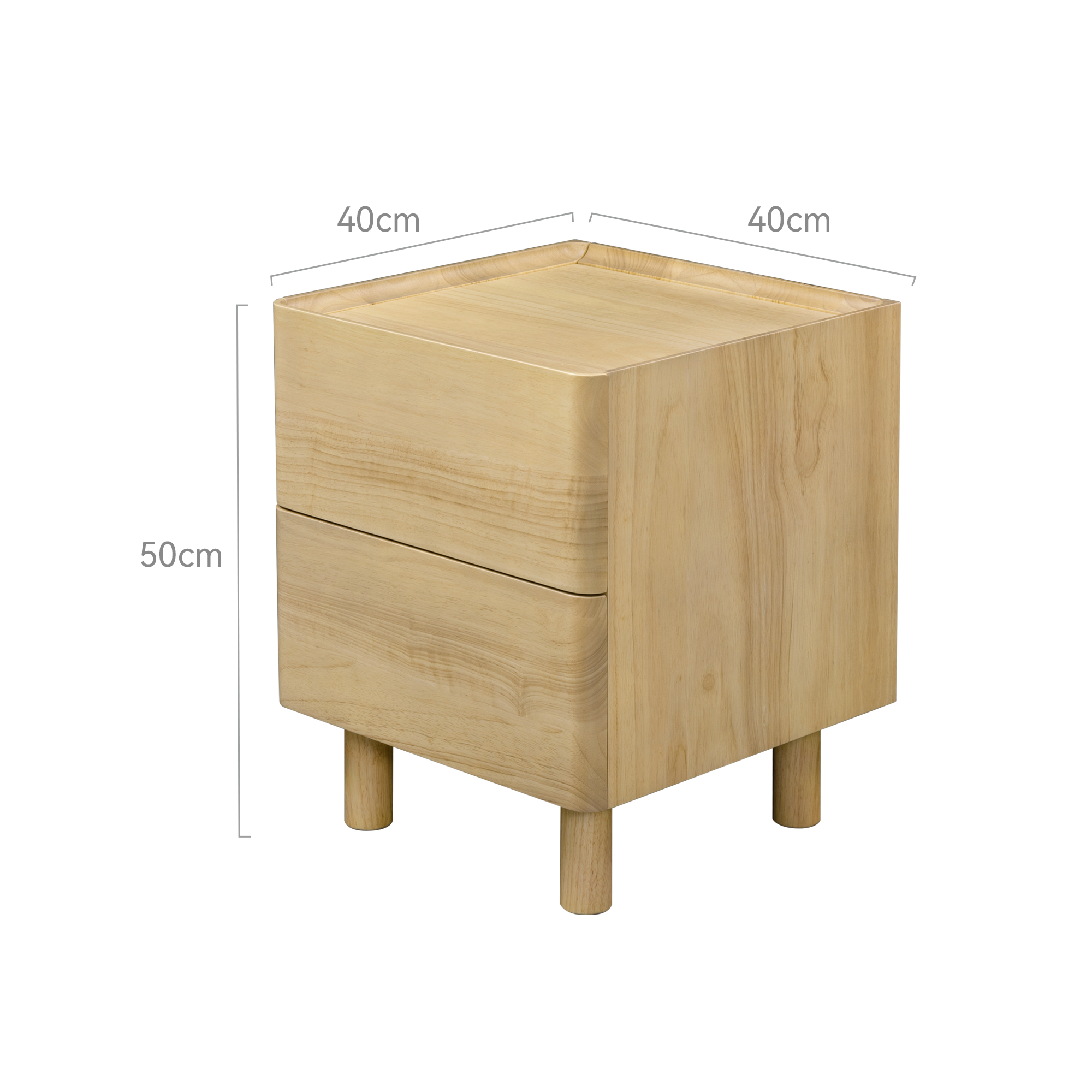 Aria Solid Wood Bedside Table